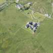 Oblique aerial view of Iona Abbey, Baile Mor, looking SW.