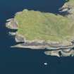 Oblique aerial view of Meall nan Gamhna, Staffa, looking NW.