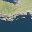 Oblique aerial view of Meall nan Gamhna, Staffa, looking NW.