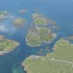 Oblique aerial view centred on the Sound of Ulva, looking NW.