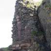 Great hall, detail of corbels and springing on east side of archway