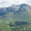 General oblique aerial view of the Three Sisters, Glencoe, looking SE.