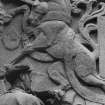 View of John Marshall sculpting unicorn relief on St Andrew's House, Edinburgh.