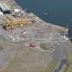Oblique aerial view of the construction site at the Fife Energy Park, looking ENE.