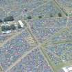Oblique aerial view of camping at T in the Park.
