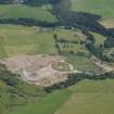 Oblique aerial view of the Crawick Artland landscape sculpture under construction, looking W.