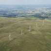 General oblique aerial view of the W end of Green Knowes Wind Farm, looking NNW.