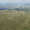 General oblique aerial view of the W end of Green Knowes Wind Farm, looking NNW.