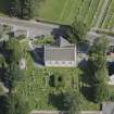 Oblique aerial view of Chapel of Garioch Parish Church, St Mary's Chapel and Old Parish Church, looking N.