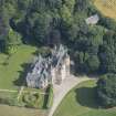 Oblique aerial view of Pitcaple Castle, looking NNE.