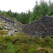 View from south showing the proximity of the building to the spoil heap adjacent