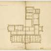 Plan of timbers of bedroom floor, Ratho Park.
