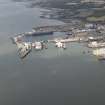 Oblique aerial view of Rosyth Dockyard, looking W.