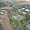 Oblique aerial view of The Helix Public Park, looking NE.