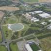 Oblique aerial view of The Helix Public Park and Falkirk Stadium, looking N.