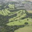 Oblique aerial view of Cardross Golf Course, looking SSW.