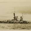 German battleship SMS Baden. Postcard.