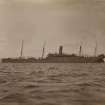 Passenger ship SS Winifredian entering Invergordon after being mined.