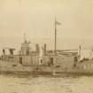 Uncaptioned photograph of a ship. B.D. 32, boom defence vessel, BD-series. Sister ship to that in PA 254/37V