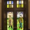 1st floor. Half landing. Stained glass window.