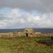 View of enclosures and outhouse, Swona, looking SW.