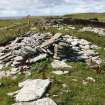 View of collapsed skeo, the Tarf, Swona, looking W.