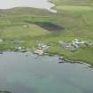 General oblique aerial view of Burravoe, looking NW.