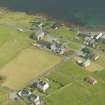 Oblique aerial view of Hillswick, looking SE.