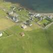 Oblique aerial view of Hillswick, looking SE.