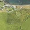 Oblique aerial view of Hillswick, looking SE.