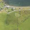 Oblique aerial view of Hillswick, looking SE.