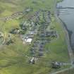 Oblique aerial view of Scalloway, looking S.
