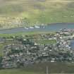 Oblique aerial view of Scalloway, looking SE.