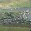 Oblique aerial view of Scalloway, looking SE.