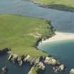 General oblique aerial view of St Ninian's Isle, looking NNE.