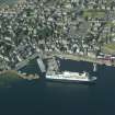 Oblique aerial view of Lerwick Harbour, looking WSW.