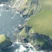 Oblique aerial view of Busta Pund, Fetlar, looking SW.