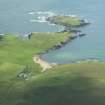 Oblique aerial view of Holm of Skaw, Unst, looking NE.