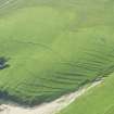 Oblique aerial view of Inner Skaw and The Garths, Unst, looking SE.