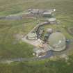 Oblique aerial view of Saxa Vord, Unst, looking W.