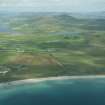 General oblique aerial view of Quendale, Breck of Hillwell, looking N.