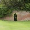 Walled garden. Arched entrance from north.