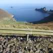 General view of Village Bay and Dun from the road to Mullach Geal, St Kilda.