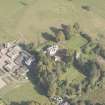 Oblique aerial view of Kilmaronock Castle and Kilmaronock House, looking NNE.