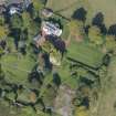 Oblique aerial view of Kilmaronock Castle and Kilmaronock House, looking NW.