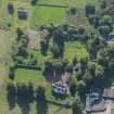 Oblique aerial view of Kilmaronock Castle and Kilmaronock House, looking S.