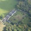 Oblique aerial view of Darleith Castle walled garden, looking NE.