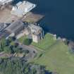 Oblique aerial view of Newark Castle, looking NNW.