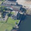 Oblique aerial view of Newark Castle, looking WSW.