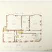 First floor plan of New Golf Club House, North Berwick, showing proposed additions and alterations.